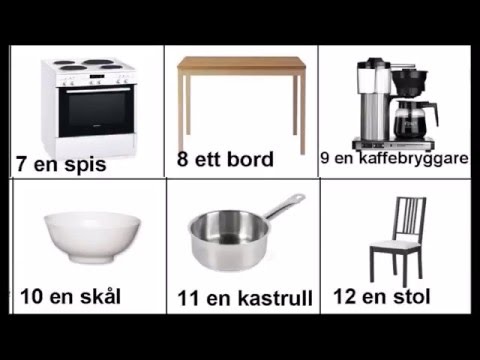 Lär dig svenska - lektion 10 - köket - Svenska för Nybörjare